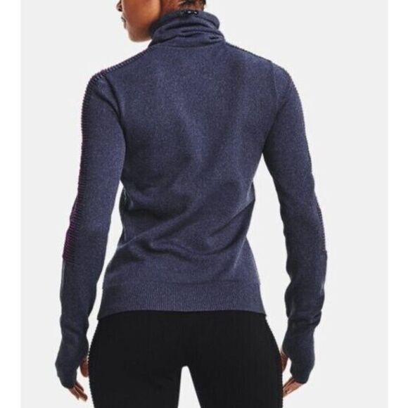 Under Armour 1371576-768 Women's Sz S Blue Intelliknit Run Funnel L/S Top - Picture 14 of 15